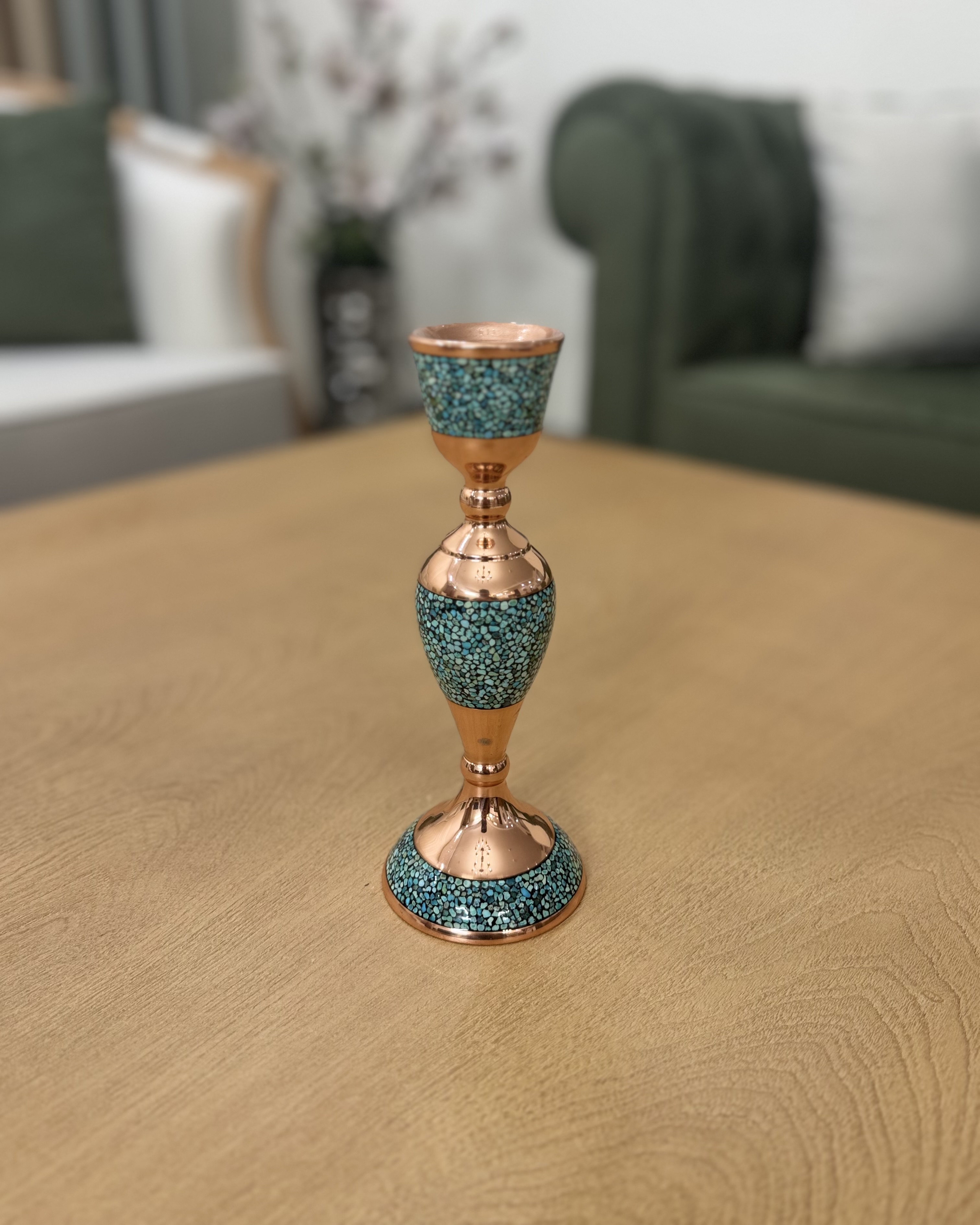 شمعدان ۲۲ مس و فیروزه