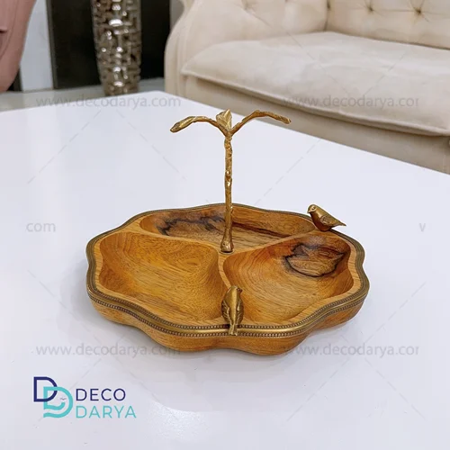 اردو خوری سه تایی دسته دار چوبی گلدن برد کد 9470