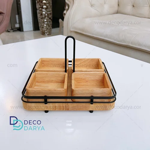 اردوخوری چهارخانه چوب و فلز