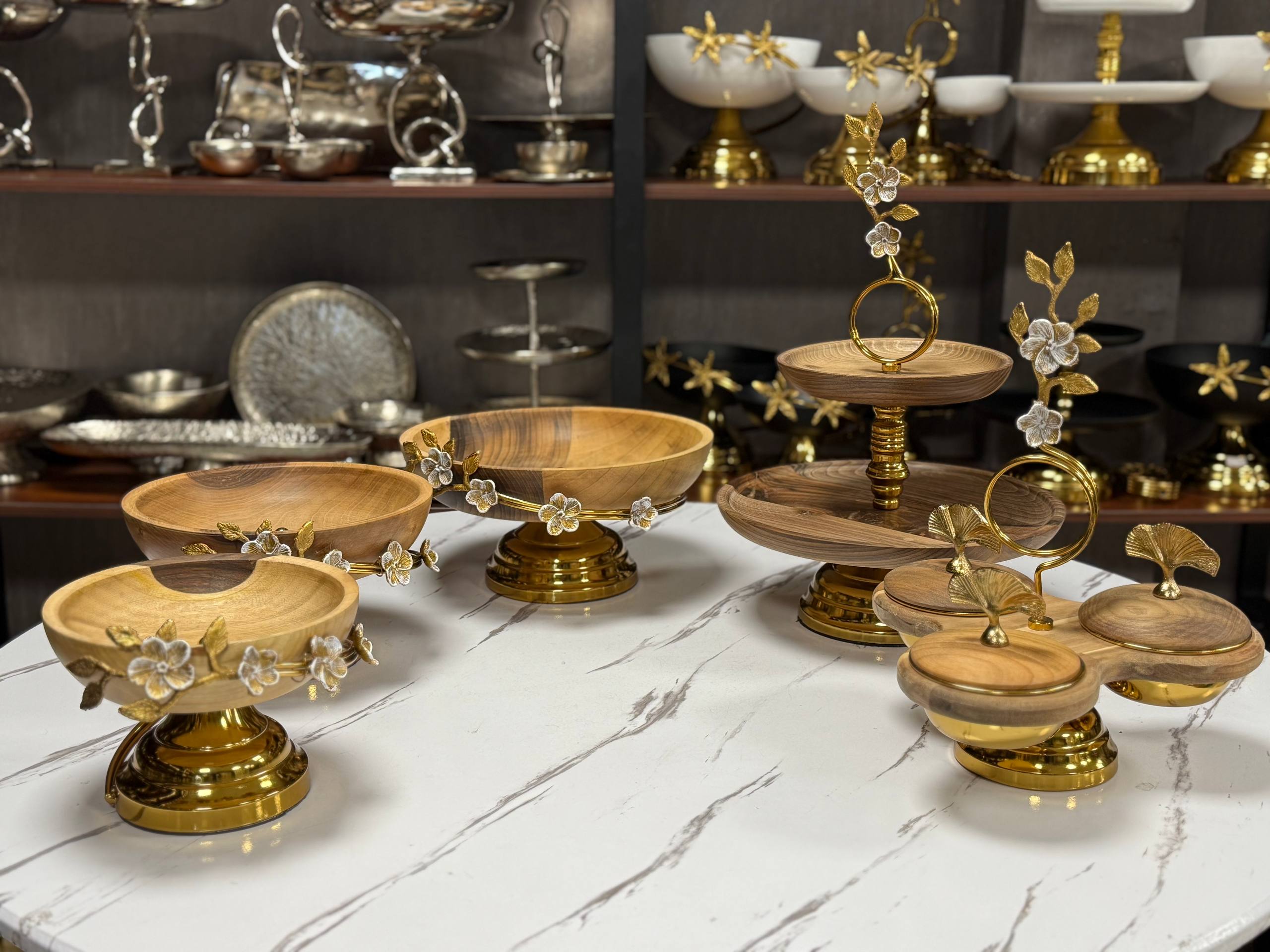 ست پذیرایی چوب و شکوفه