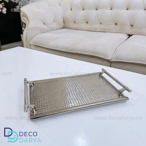 سینی مستطیل طرح چرم