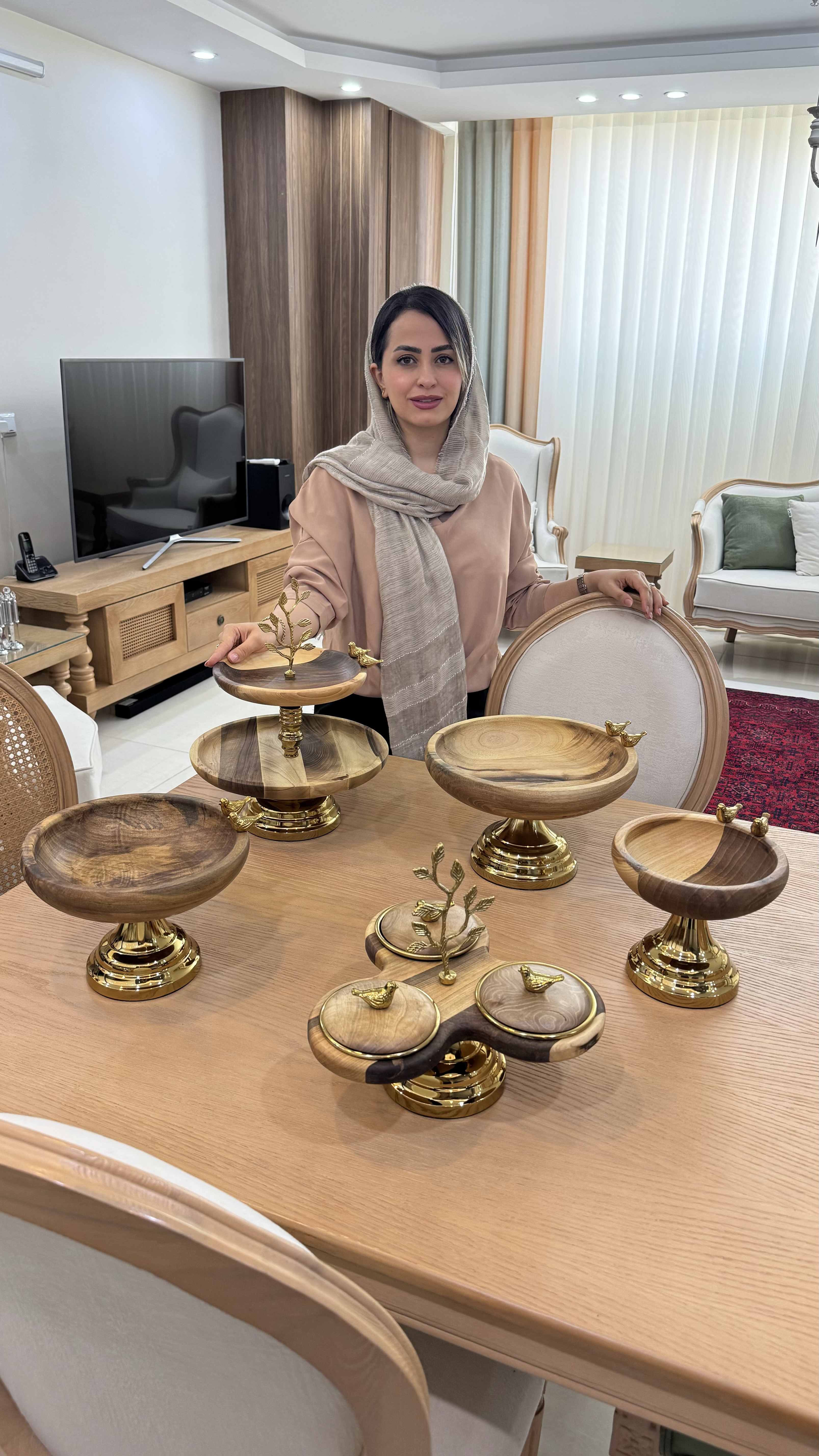 ست پذیرایی چوب و گنجشک