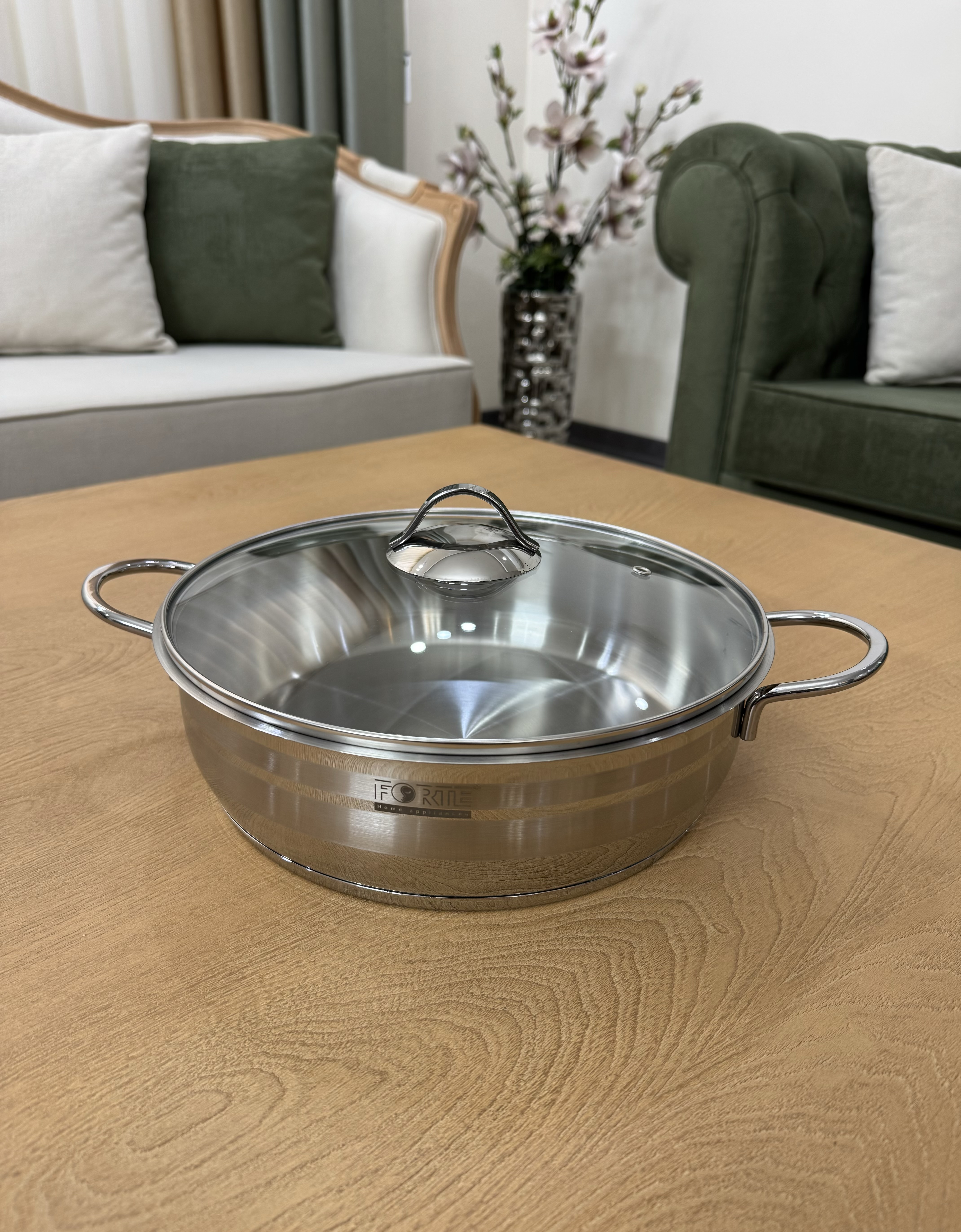 تابه دو دسته استیل 28 فورته