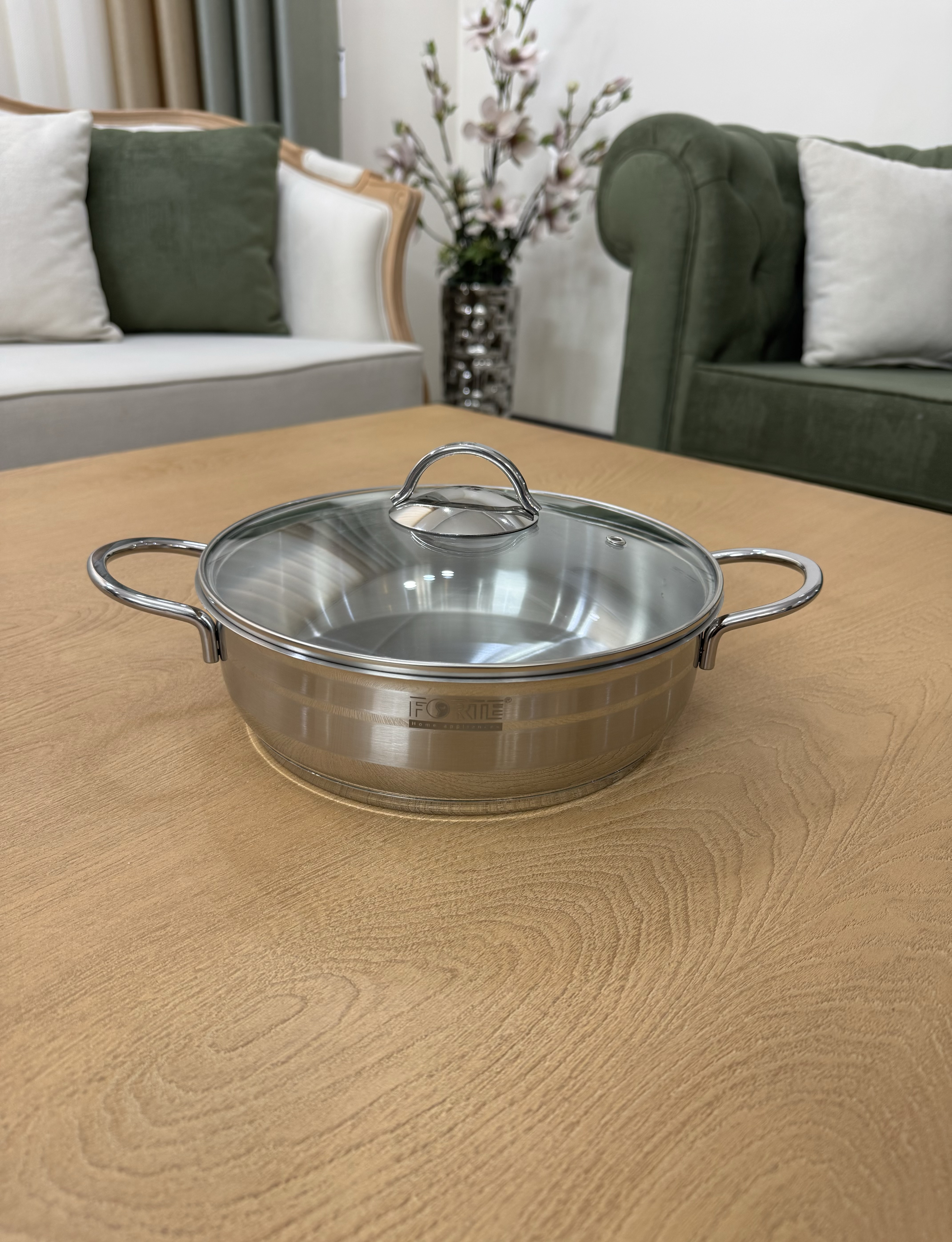 تابه دو دسته استیل 24 فورته