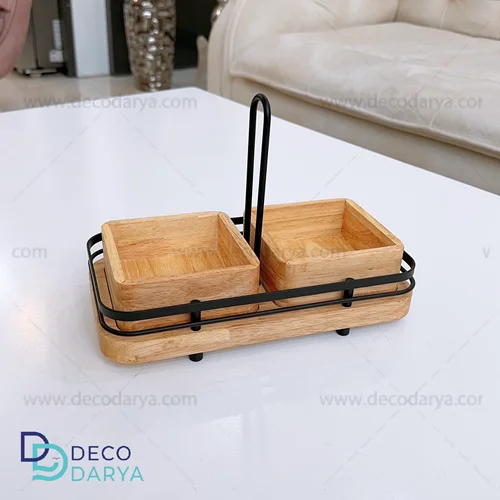 اردوخوری دو خانه چوب و فلز